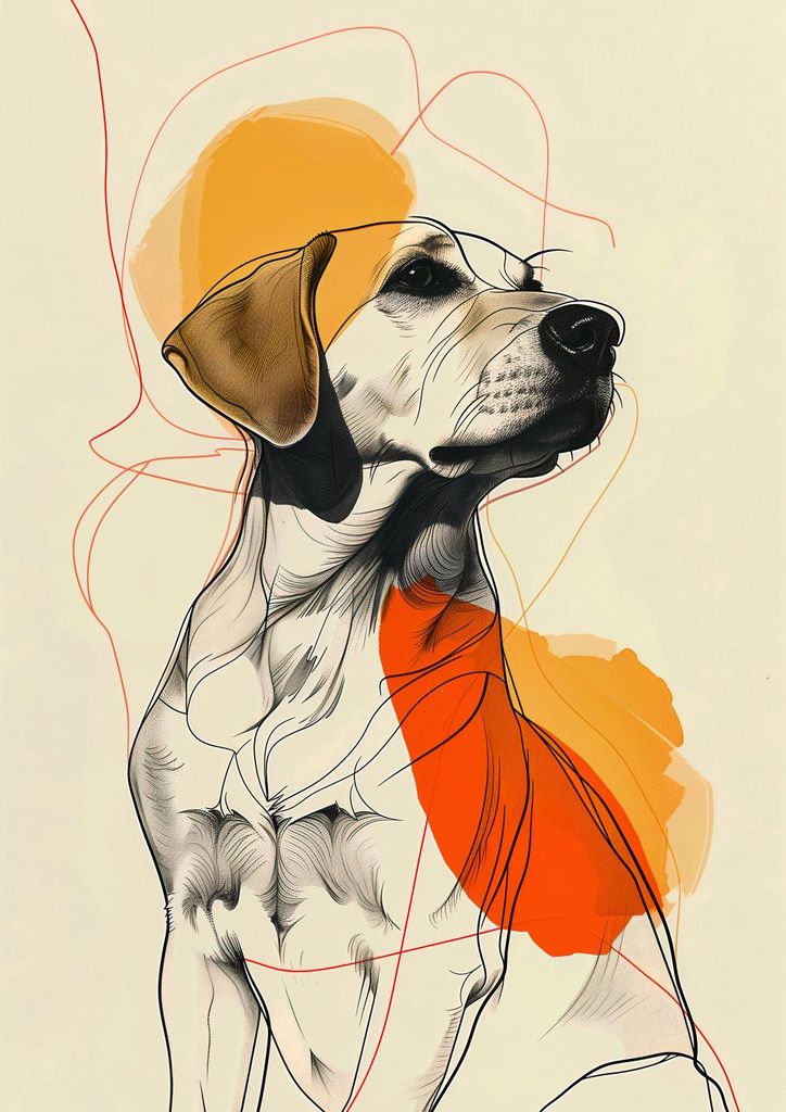 Plakat 21x29,7cm Skizze der Hundewürde