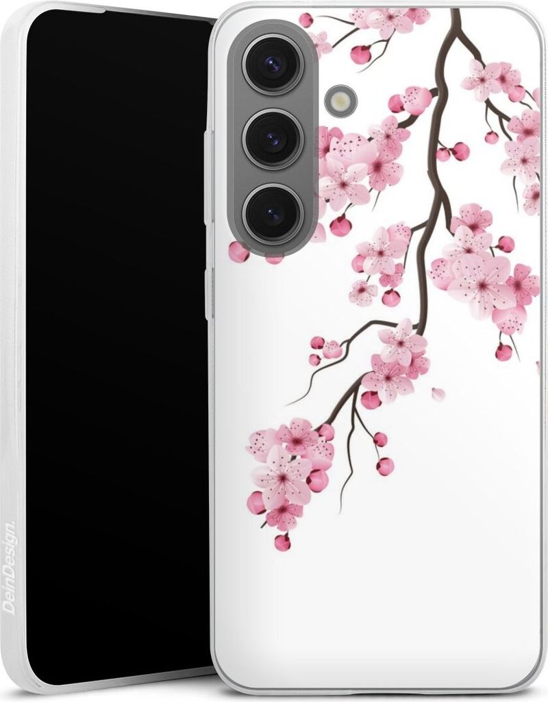 DeinDesign Slim Hülle für Samsung Galaxy S25 Silikon Case Ultra Dünn Handyhülle Asien Japan Kirschblüten