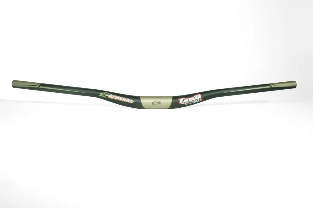 Guidon Renthal Fatbar Carbon 35mm Rise 30mm Ultra Léger Noir Or Brillant