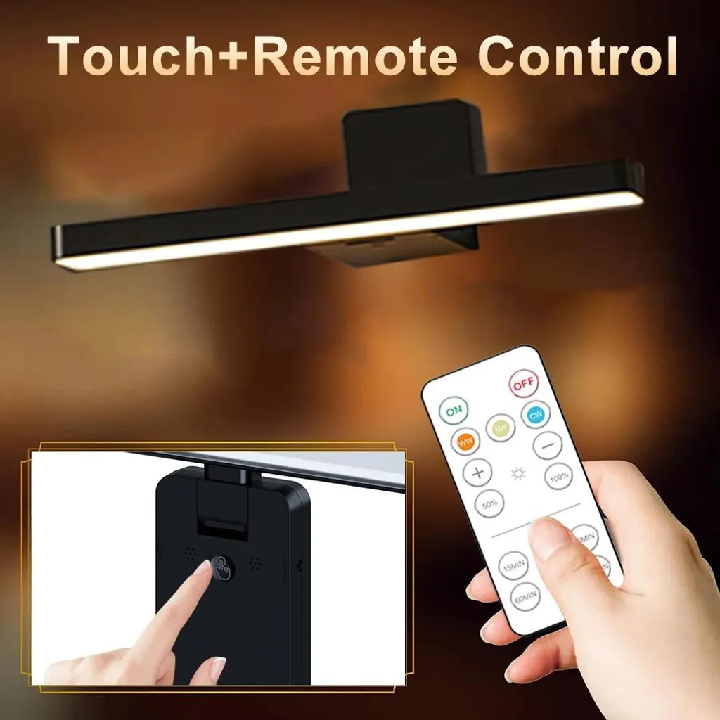 Liseuses Murales LED pour Chambre Sans Fil Noires avec Fixation Facile