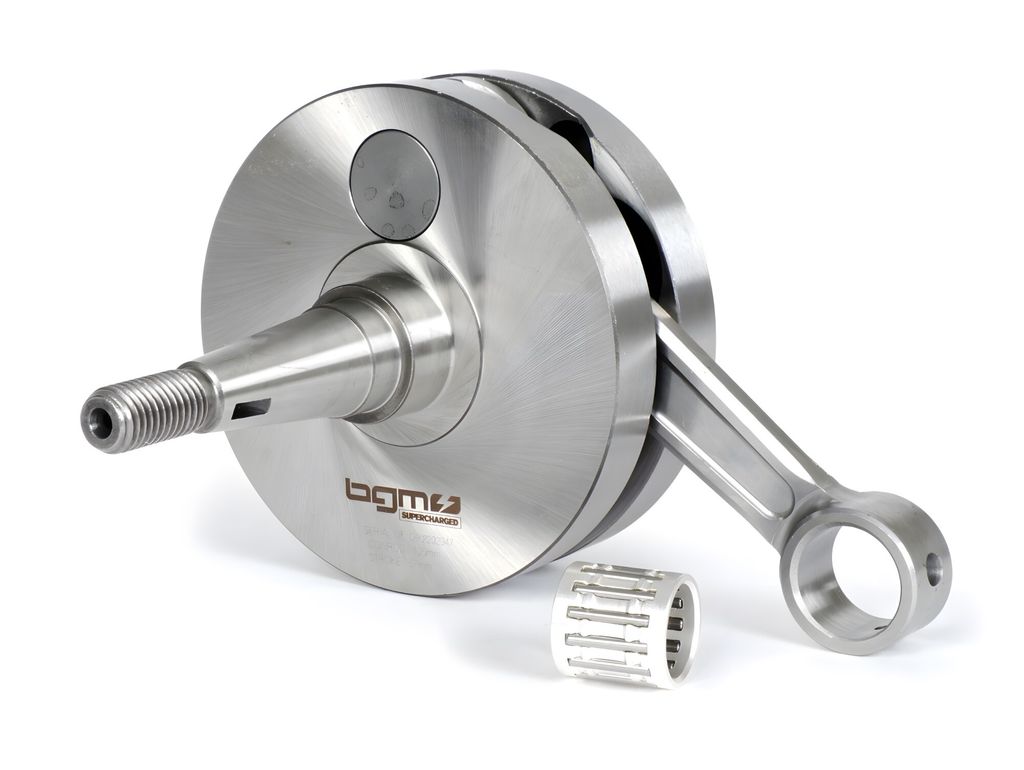 Kurbelwelle BGM Direkteinlass 57mm Hub , Pleuel 105mm, Kolbenbolzen Ø 15mm Nadellager für Vespa GS150 (VS1-5T), Motovespa 150GS (Motor 04M), 150S...