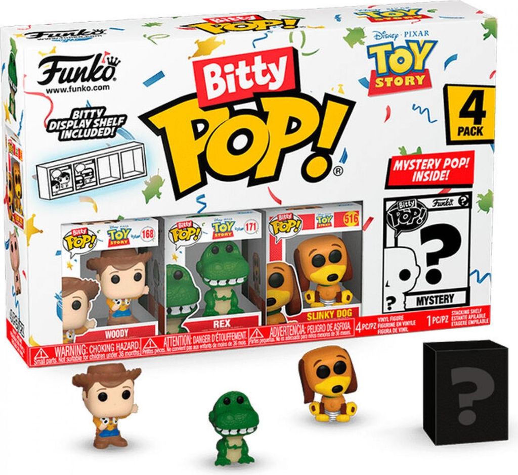 Toy Story - Woddy Rex Slinky Dog & Mystery   - Bitty Pop! Produktbild 