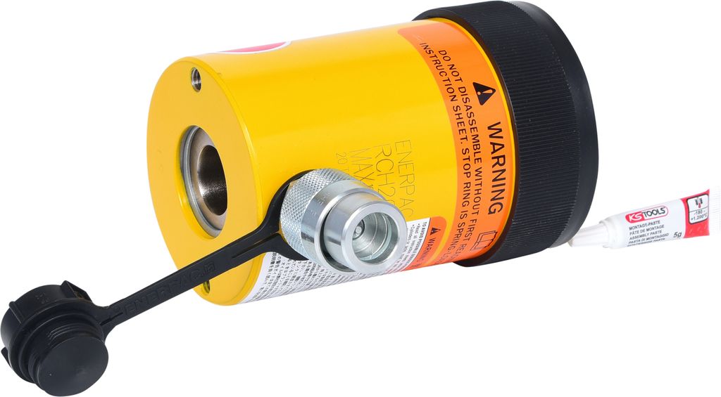 KS Tools Hohlkolben-Hydraulik-Zylinder mit Spindel, 20 t