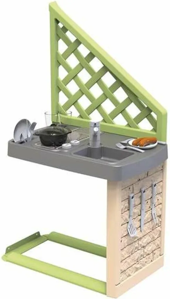 Maisonnette Smoby Life avec Cuisine d'été Anti-UV pour Enfants de 2 ans