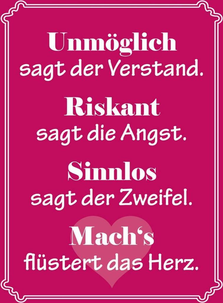 vianmo Holzschild 40x30 cm Unmöglich sagt der Verstand