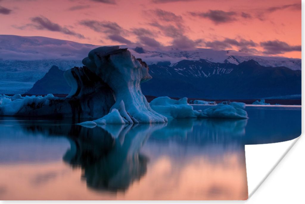 MuchoWow Poster Gletschersee Jökulsárlón in Island 30x20 cm - Plakate - Print