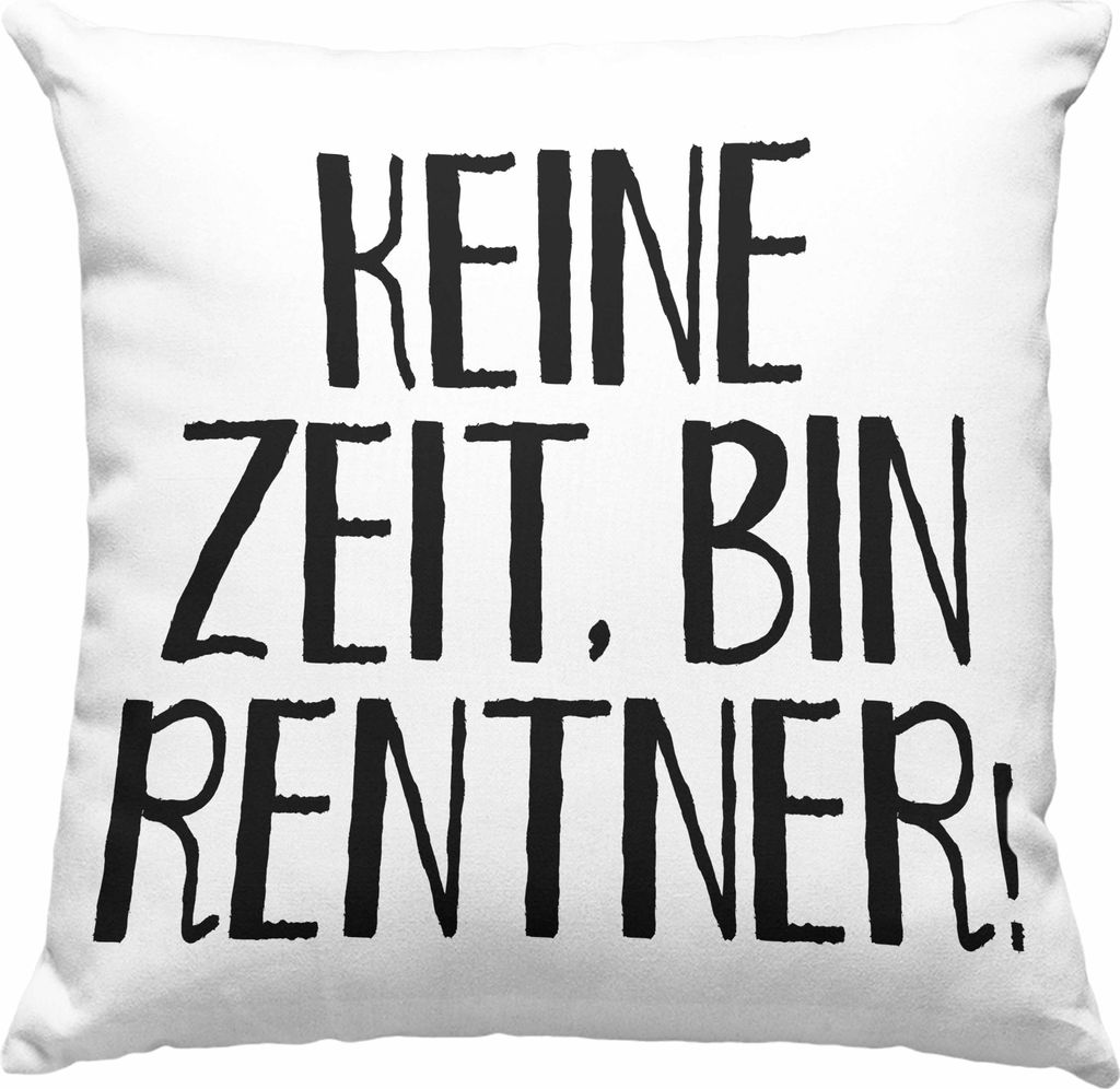 Trendation - Rentner Deko-Kissen mit Füllung 40x40 Geschenk Ruhestand Frau Mann Renteneintritt Geschenke für Männer Frauen Lustig Rentnerin Pens...