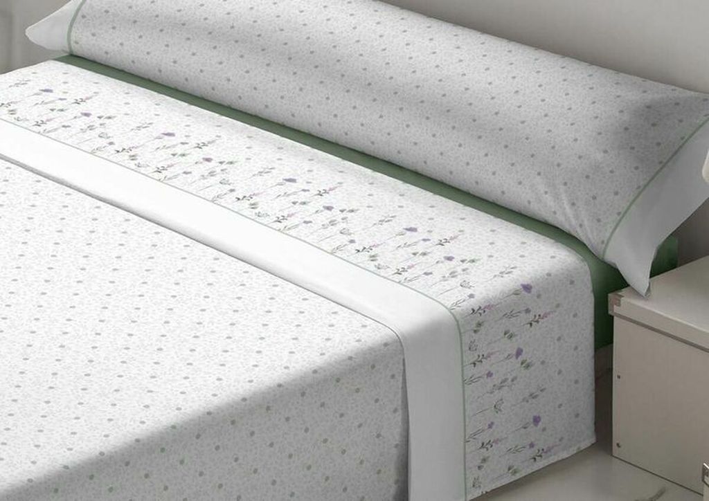 Bettwäsche-Set Queen Nicola Fabrics Weiß Grün Bett Größe 160