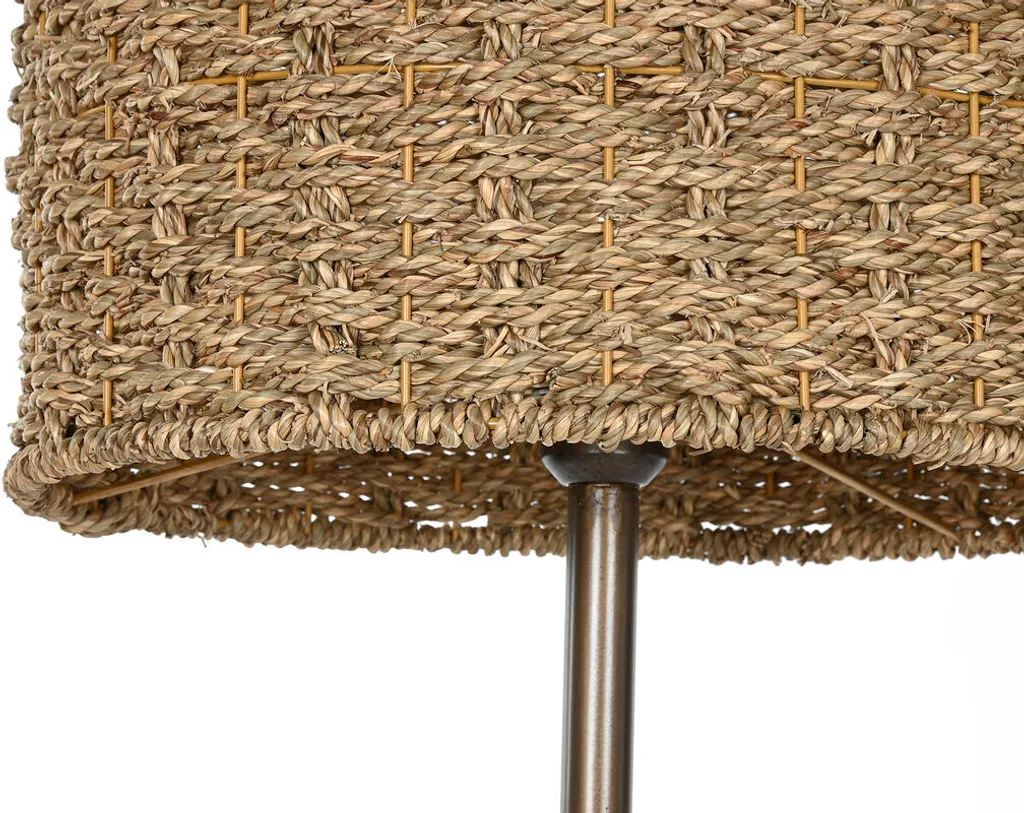 Lampadaire 156 cm Home ESPRIT en bois naturel avec abat-jour 41x41 cm