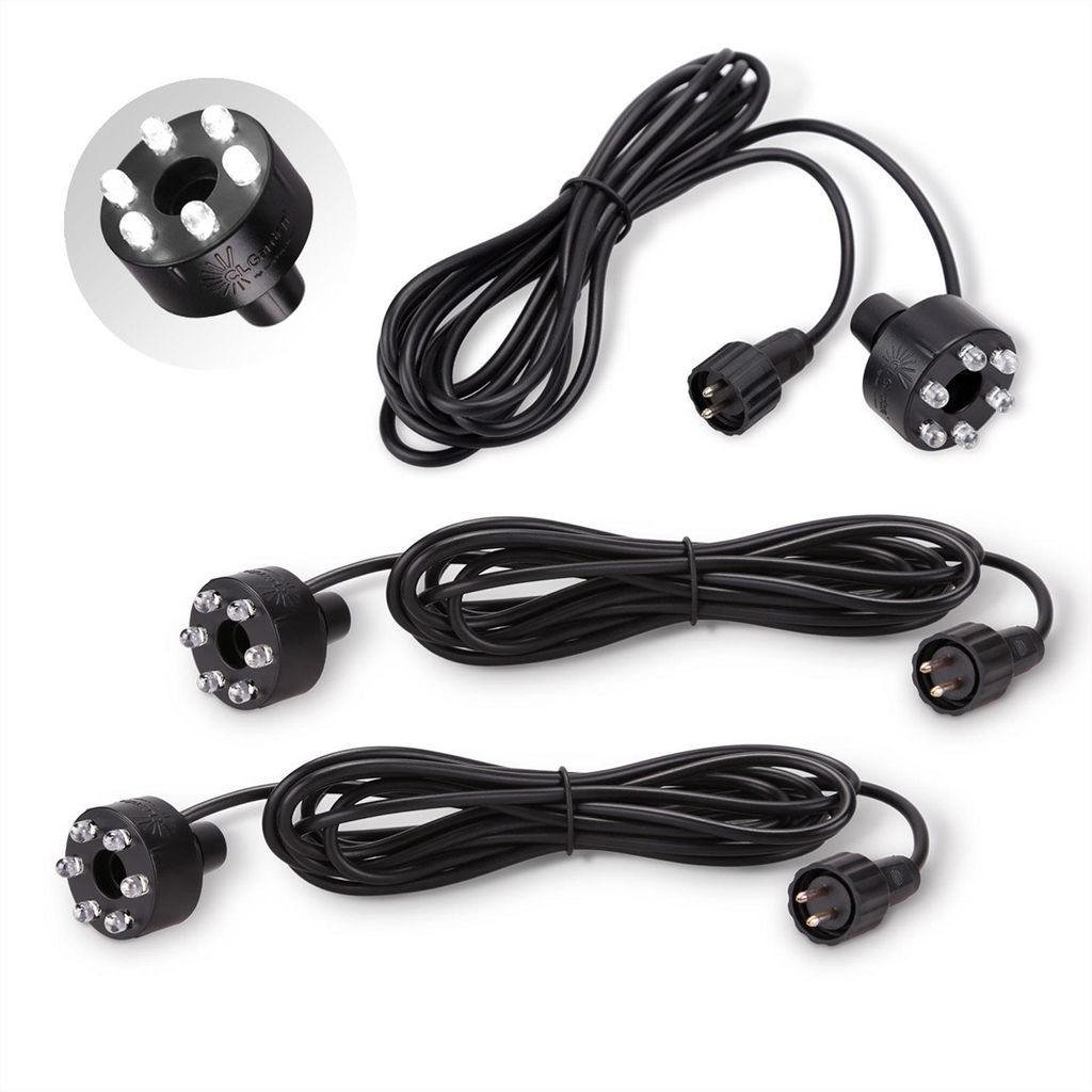 CLGarden 3 Stück LED Ring kalt Weiss für LED Springbrunnen Produktbild 