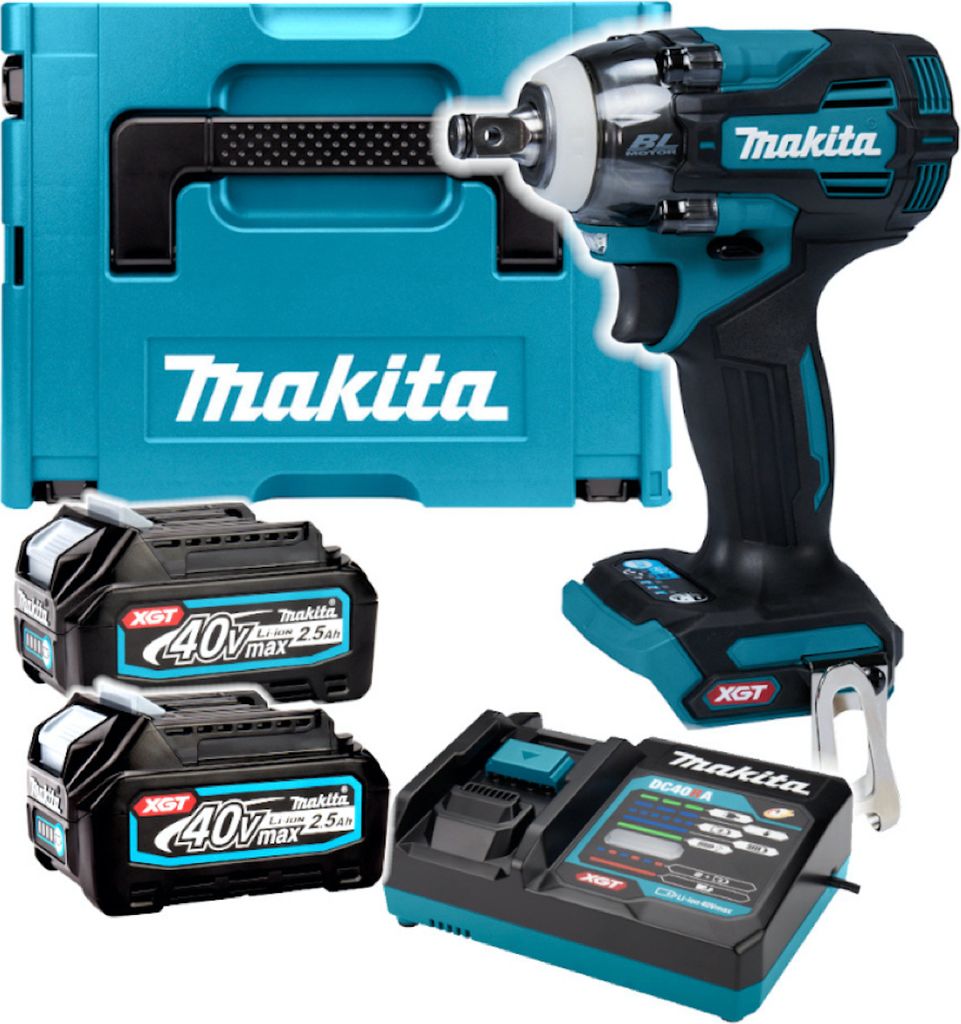 Makita Schlagschrauber 40Vmax Xgt 350Nm 1/2" Ratsche 2X2.5Ah Tw005Gd201