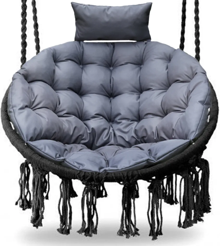 Cuscino Ricambio per Altalena e Sedia Sospesa 110cm XXL Grigio