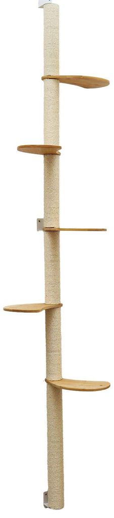 Árbol rascador de 240 cm para pared, con 5 plataformas, Imagen del producto 