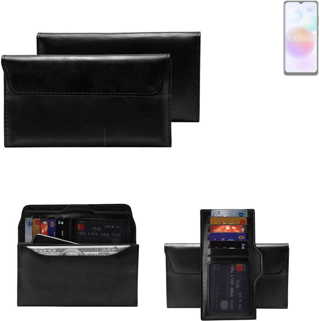 K-S-Trade Handy Hülle kompatibel mit Nubia N5 5G Schutz Hülle Tasche Schutz Case Handytasche Kunstleder schwarz, 1x