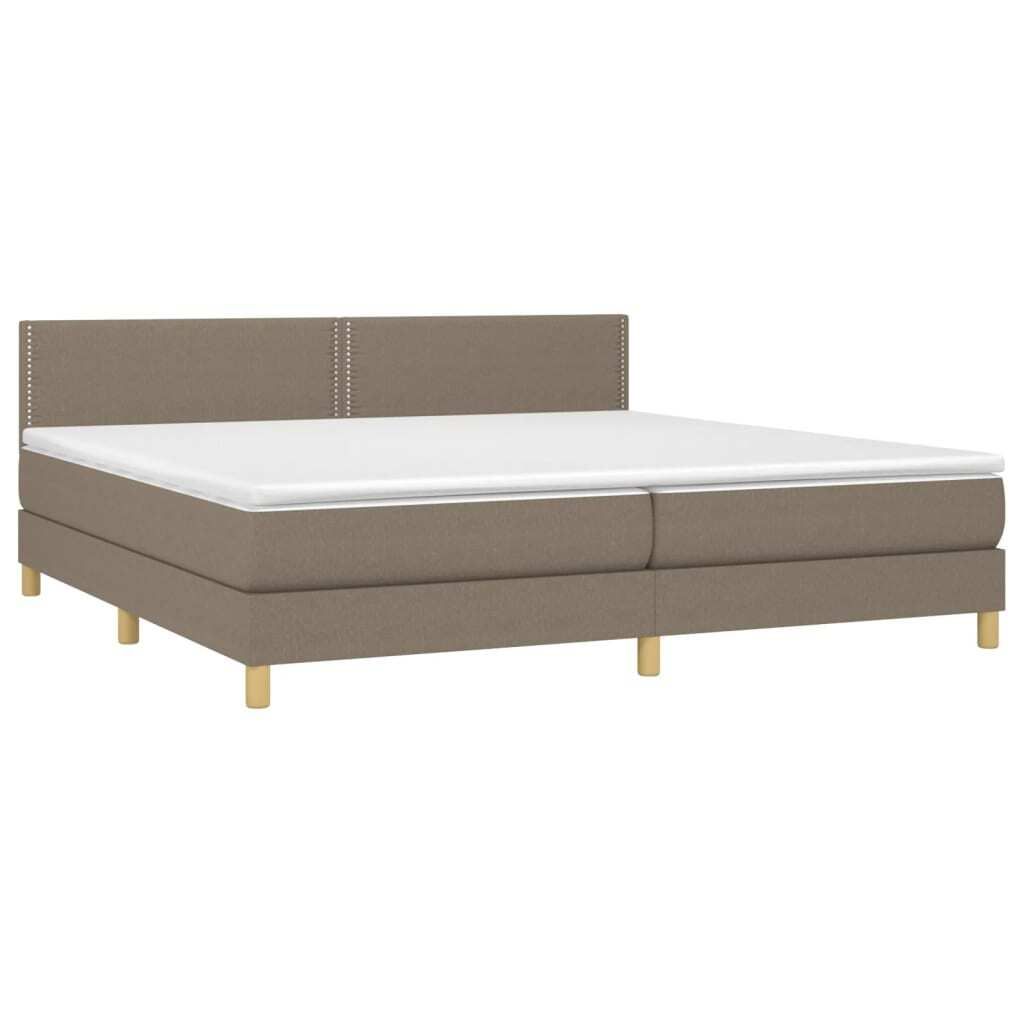 "WINTER SALE"Boxspringbett Modernes/Doppelbett - Polsterbett Erwachsene/r /Kind - mit Matratze Taupe 200x200cm Stoff - Klassische Betten NeuMöbel9...