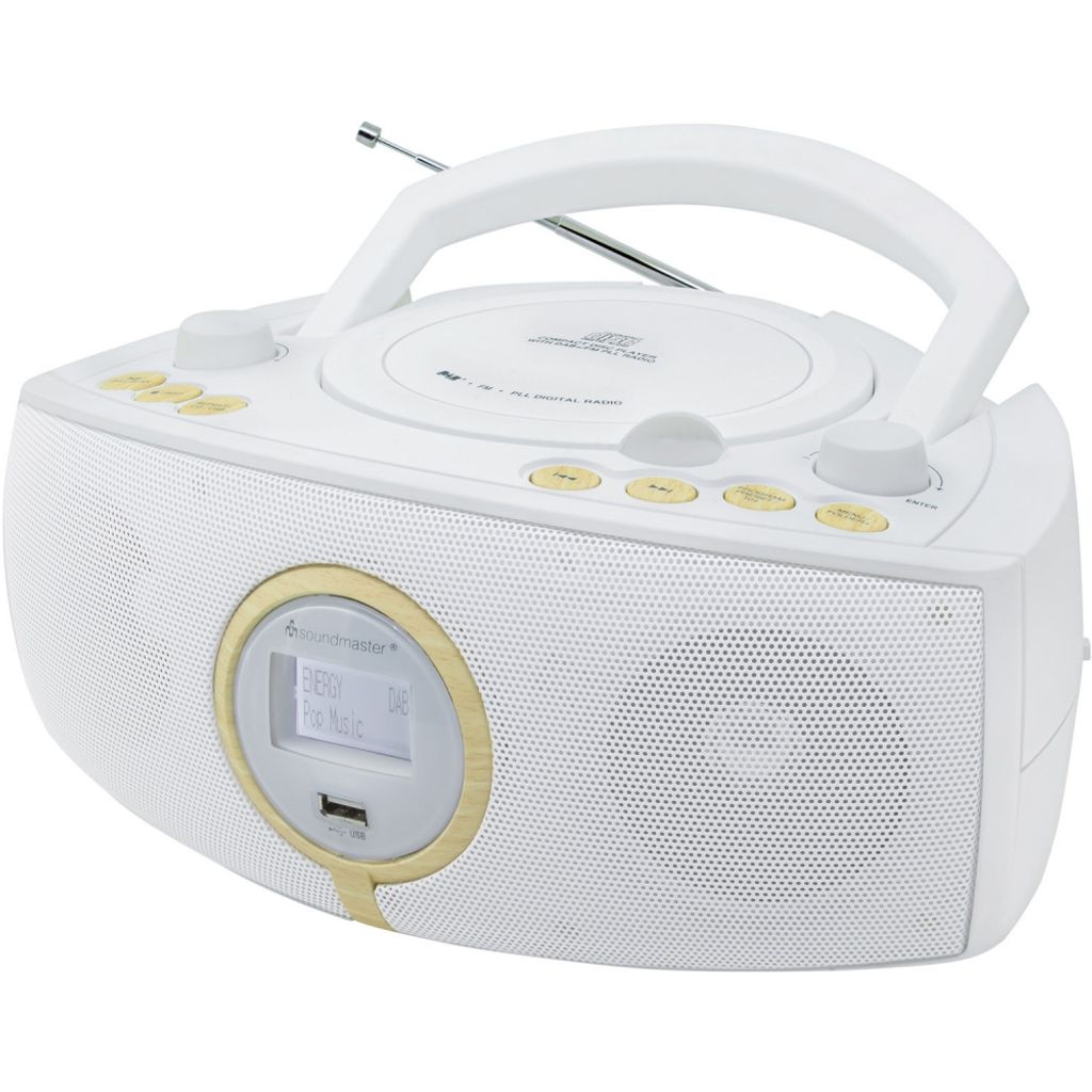 Soundmaster SCD1500 Stereo DAB+/UKW-PLL Radio, CD/MP3, verschiedene Farben Farbe: Weiß