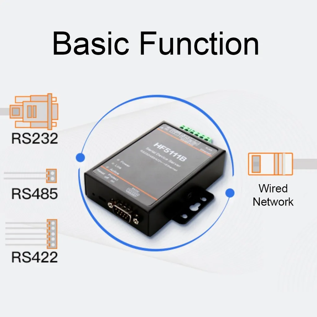 Serveur de Périphériques Série vers Ethernet RJ45 pour Réseau LAN - 6