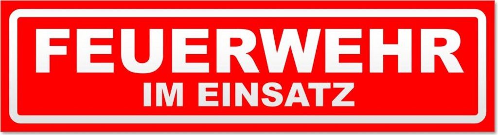 Feuerwehr im Einsatz invertiert Magnetschild Schild magnetisch