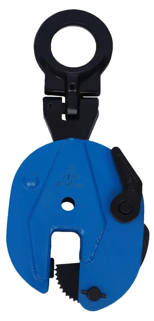Plattenheber - Blechhebeklemme - Legierter Stahl - 2000 kg Tragfähigkeit - Federverriegelung - Verstellbare Backe - Industrieeinsatz