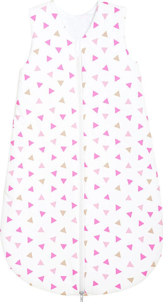 Odenwälder Jersey-Schlafsack Basic Dreiecke pink, Größe:110
