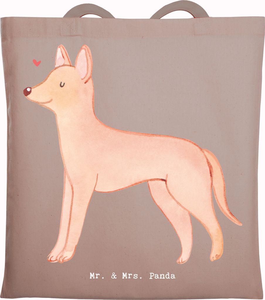 Mr. & Mrs. Panda Tote Bag Pharaonenhund Moment - Braun Pastell - Geschenk, Jutebeutel, Pharaoh Hound, Beutel, canvas tasche, Kelb Tal-Fenek, Schult...