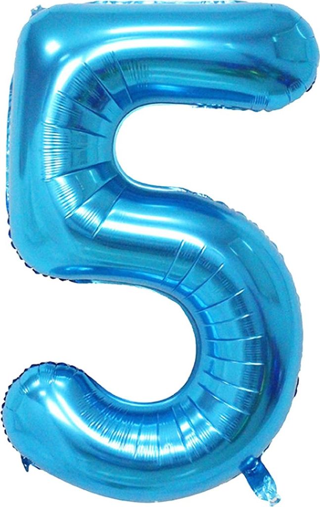 Oblique Unique 1x Folien Luftballon mit Zahl 5 Kinder Produktbild 