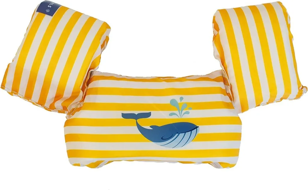 Puddle Jumper Confortable 55x32cm Swim Essentials Jaune Rayé Baleine