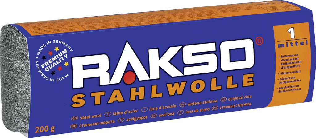Laine d'acier Rakso type 1, 200 grammes Image du produit 