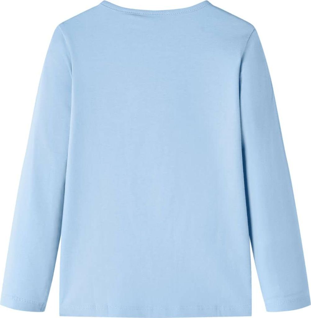 vidaXL Kinder-Langarmshirt Hellblau 140 Produktbild 