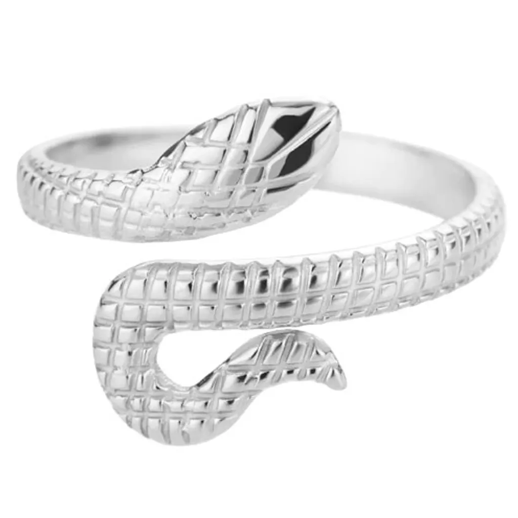 Anello Snake in Argento - Regolabile e Adatto a Pelli Sensibili KP17000