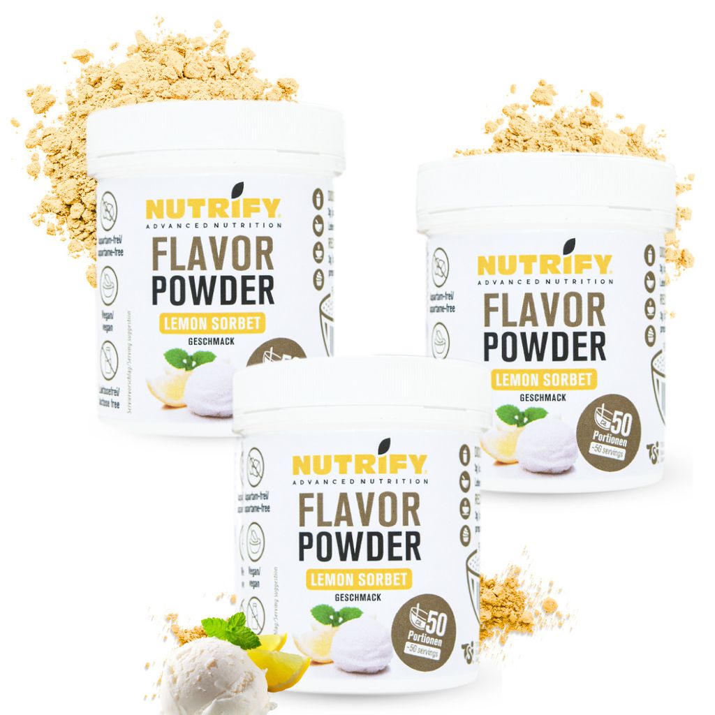 Flavor Powder Geschmackspulver 3er Bundle Lemon Sorbet 3x150g Set