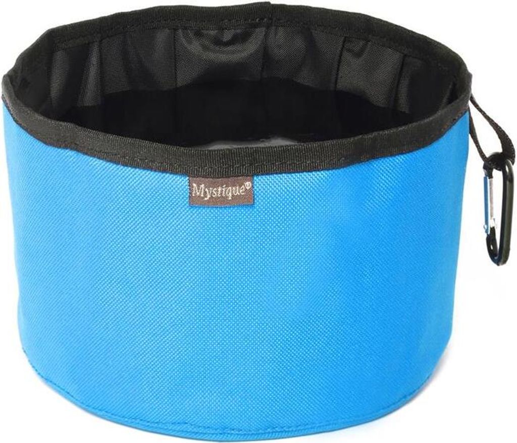 Mystique Reisetrinknapf Reisenapf mit Karabiner faltbar Faltnapf 2,0l reflex blau