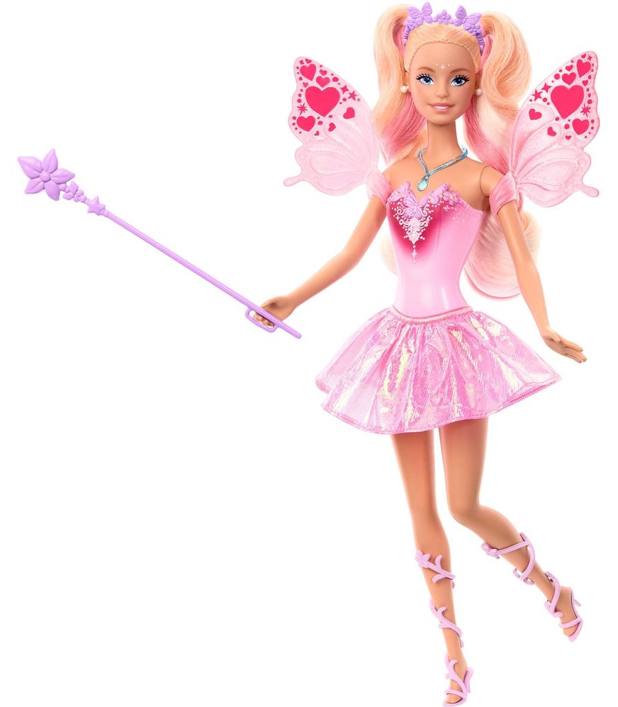 Barbie Fantasy Feenpuppe mit Farbwechsel-Flügeln und Produktbild 