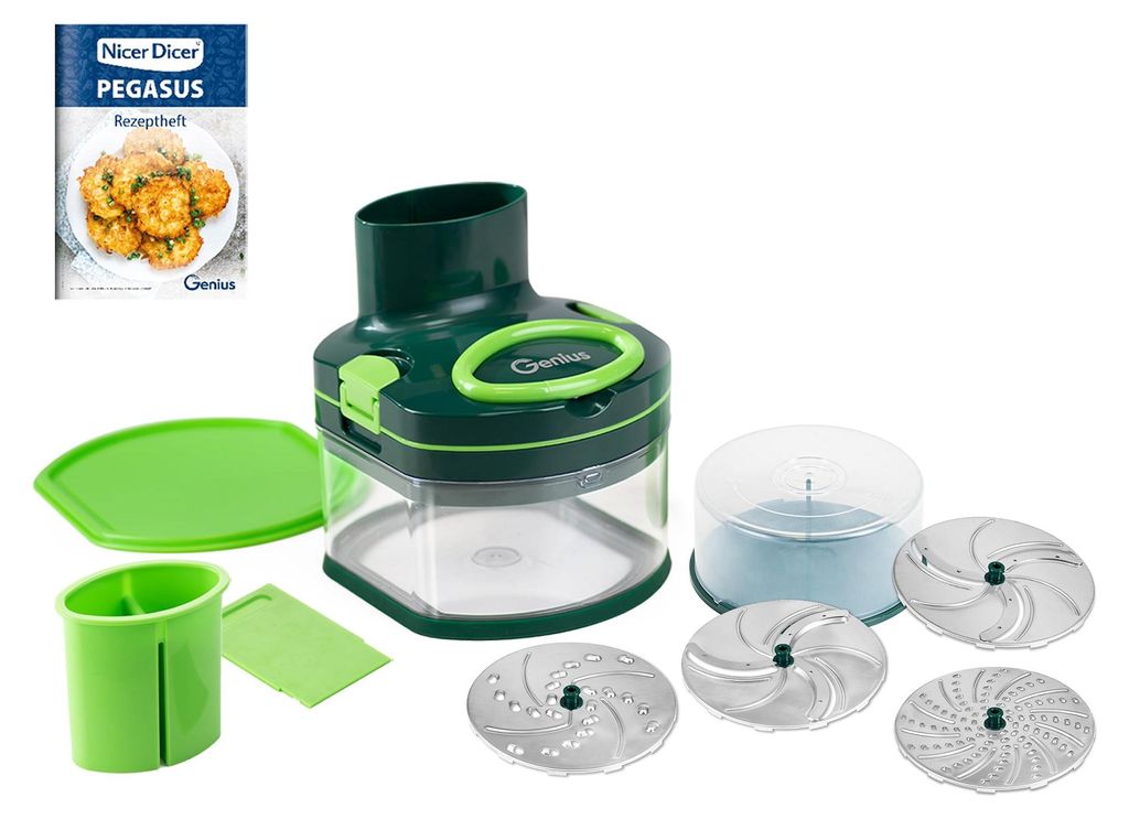 Nicer Dicer Pegasus, Set 14-tlg., grün