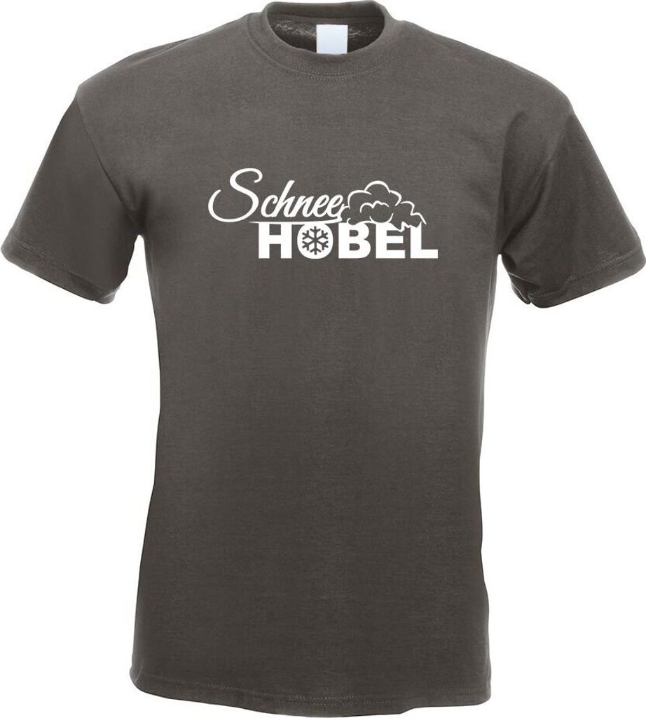 Kiwistar - T-Shirt - Graphit - Schneehobel Winterdienst Motiv Bedruckt Funshirt Design Print - mit Motiv Bedruckt - Funshirt Design - Sport - Freiz...