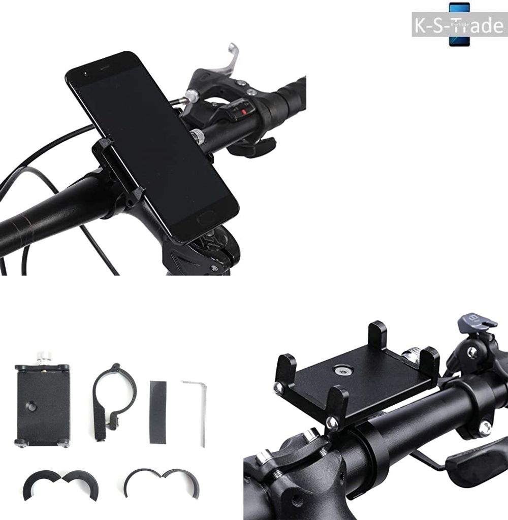 K-S-Trade Handyhalterung für das Fahrrad kompatibel mit Samsung Galaxy S10 (Dual-SIM) Halter Lenkstange Fahrradhalterung Motorrad Bike Mount