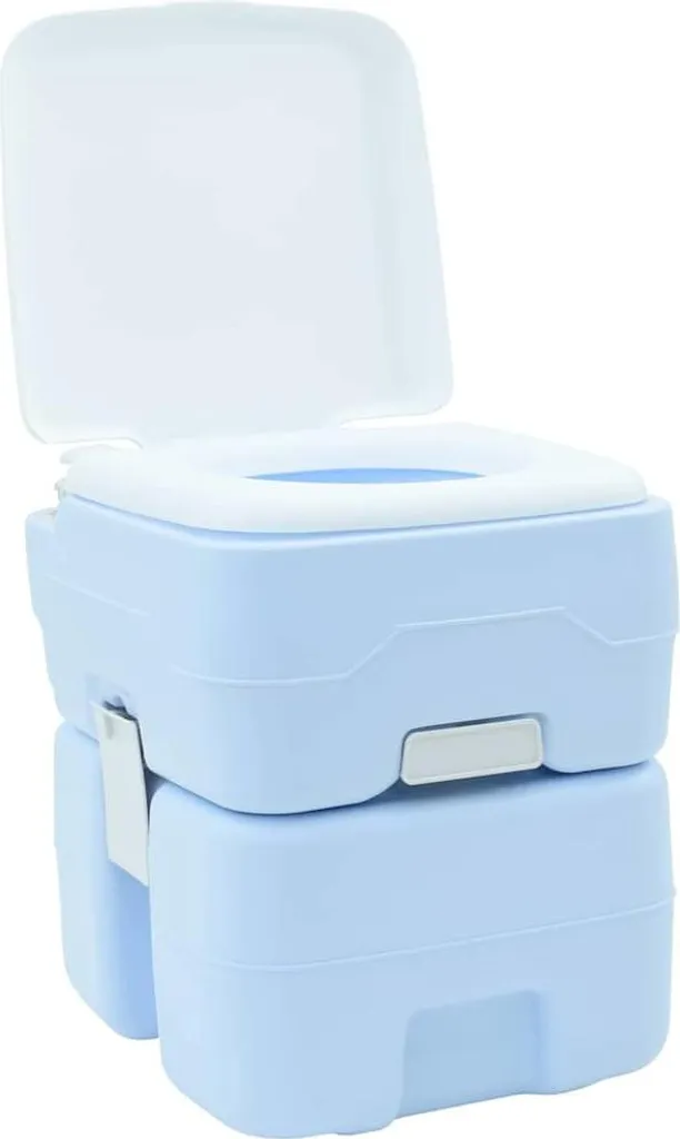 Toilettes de camping ergonomiques bleues - Structure robuste 42 cm