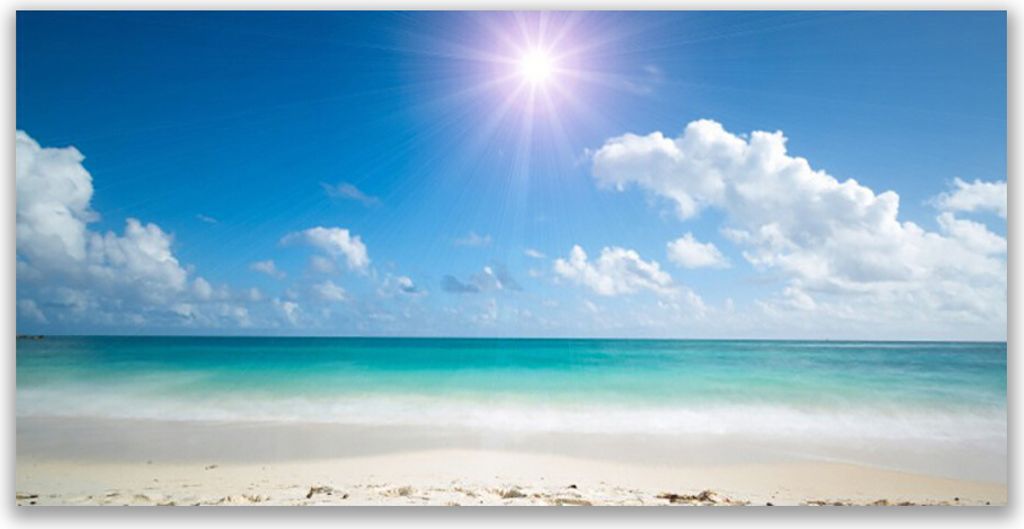 Acrylglasbilder 120x60 Wandbild Druck Meer Strand Sonne Landschaft