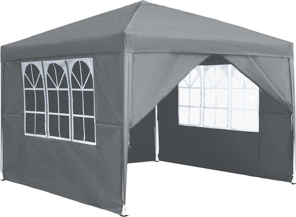 LARS360 Pavillon 3x3m Faltpavillon Wasserdicht Grau Produktbild 