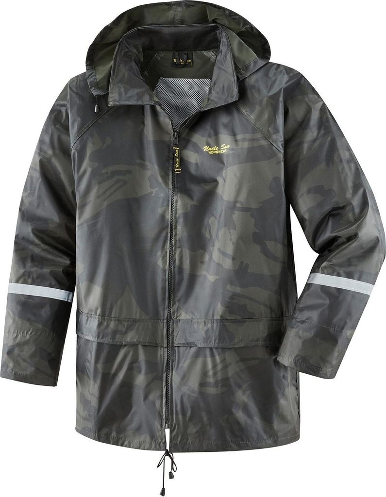 Uncle Sam Regenjacke oliv camouflage Gr. S