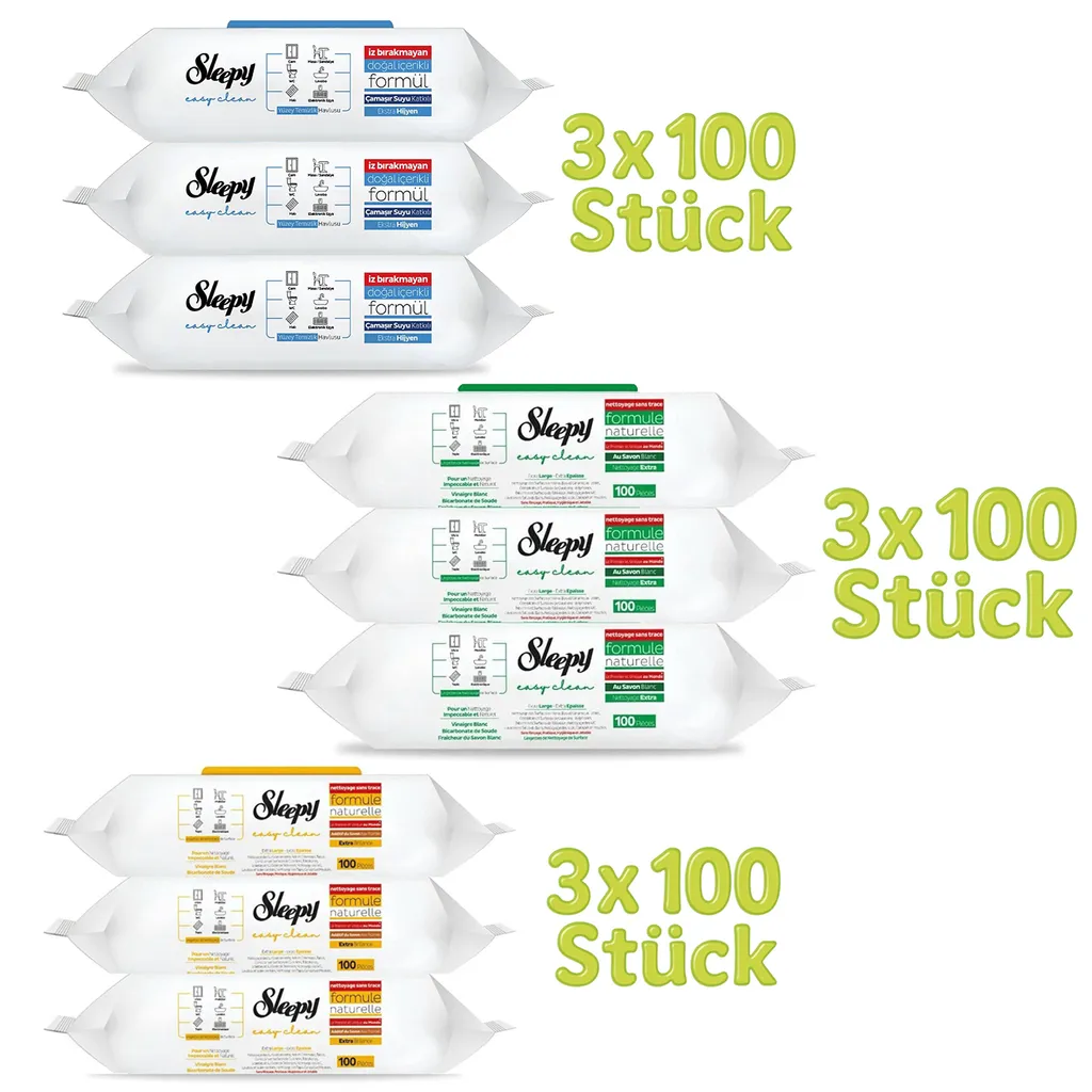 Sleepy Easy Clean 9 Pacchi Salviette Multiuso: Casa Pulita in un Lampo - 6