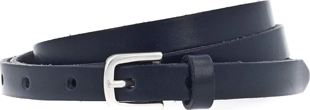 Vanzetti Pelle cintura Neon Booster 15mm Full Leather Belt W105 Marine blu
