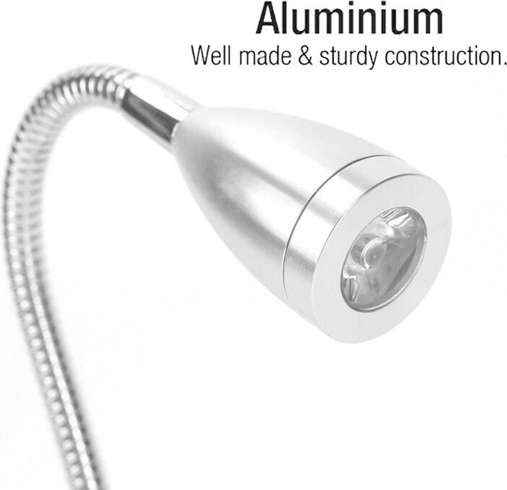 12V/24V LED Leselampe Mit USB Ladefunktion - Dimmbare Wandlampe Für Wohnmobil & Boot