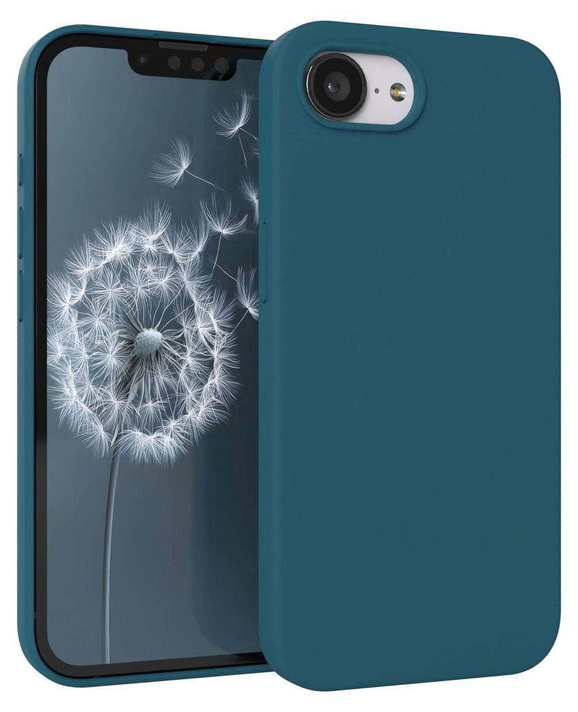 EAZY CASE Silikonhülle für Apple iPhone 16e, Silikon Backcover Schutz in Blau
