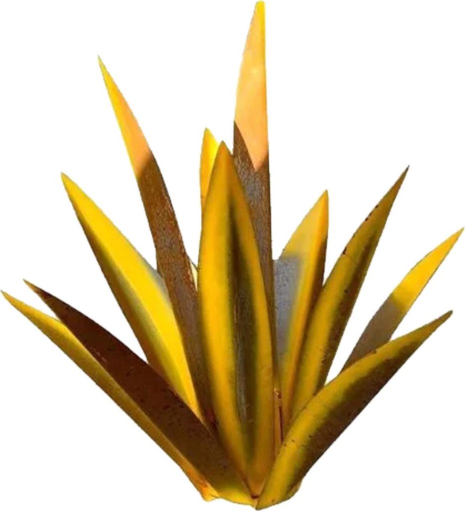 35 cm DIY Eisengarten Tequila Agave Pflanzenstatue, Skulptur Ornament für Outdoor Garten Haus Terrasse Hinterhof Kunst Dekoration
