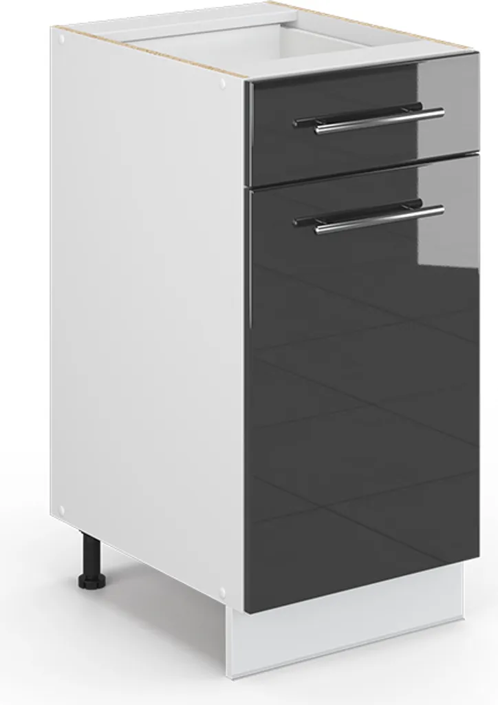 Mobile Cucina Salvaspazio 40 cm Vicco Fame-Line Antracite Lucido