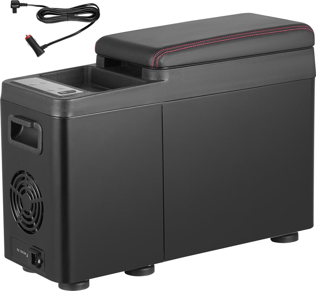 SucceBuy Autokühlschrank, 12-Volt-Kühlschrank für die Armlehne des Autos, tragbarer Gefrierschrank mit 8 l und einer Zone, -4°F-68°F einstellb...