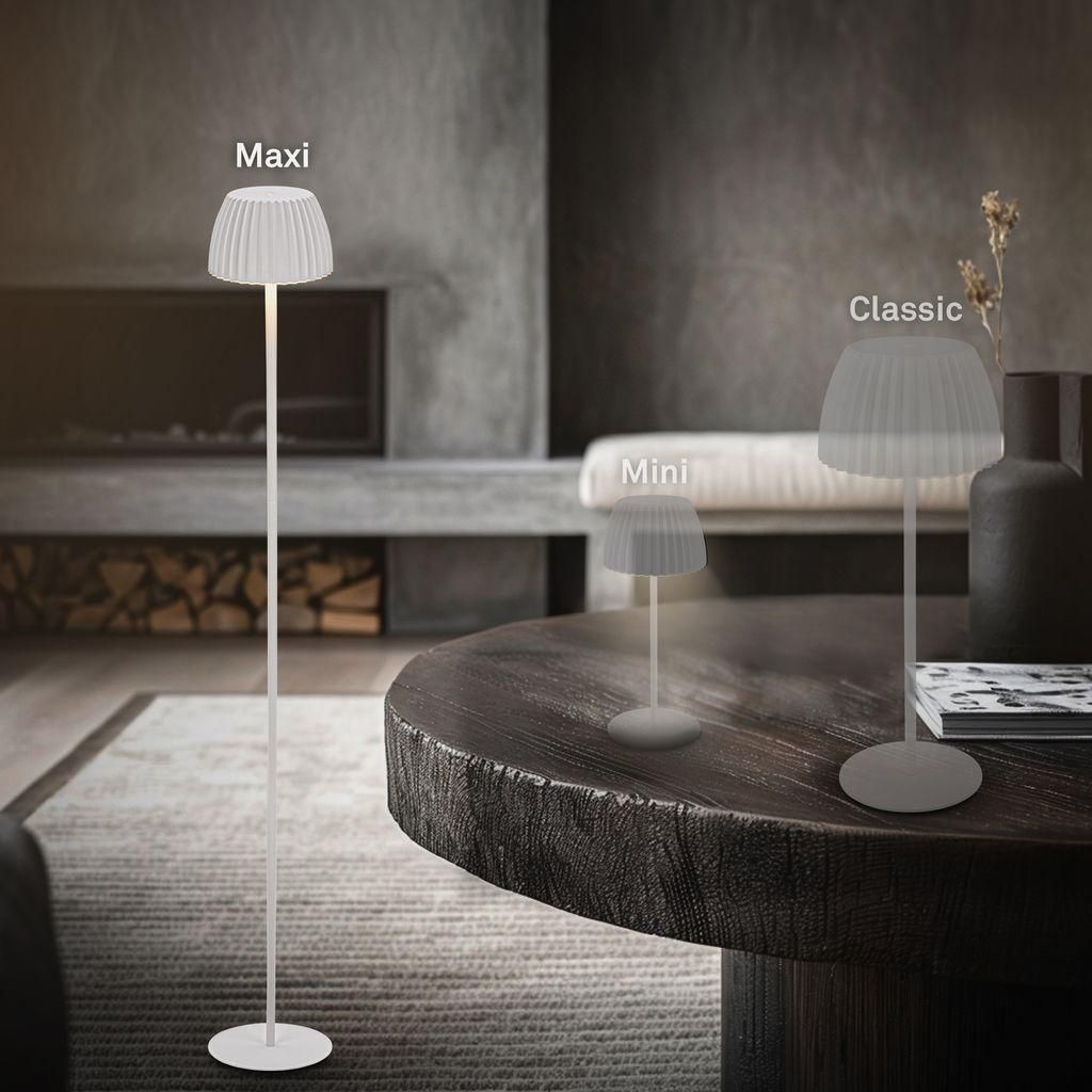 Briloner RIFFLE LED Lampadaire sans fil IP44, variateur, Image du produit 