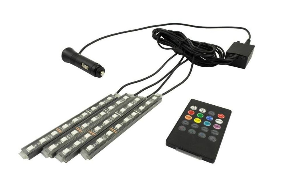 LED Innenbeleuchtung Auto,12V Led Atmosphäre Licht Auto,5 in 1 RGB Auto  Innenrau