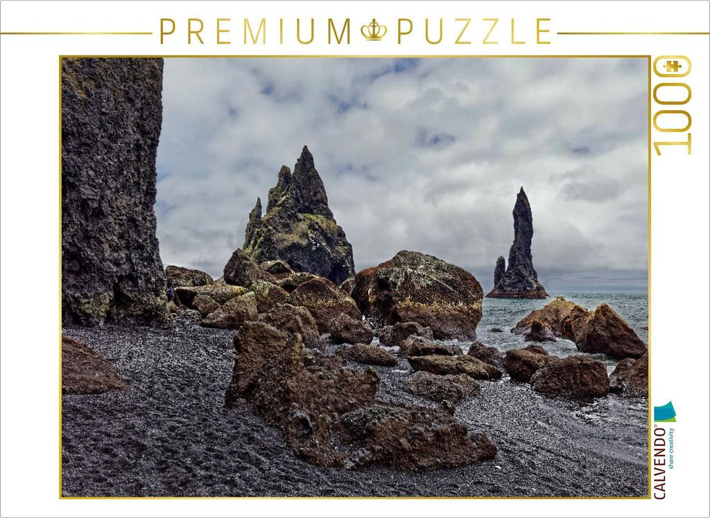 CALVENDO Puzzle Reynisdrangar | 1000 Teile Lege-Größe 64x48cm Foto-Puzzle für glückliche Stunden